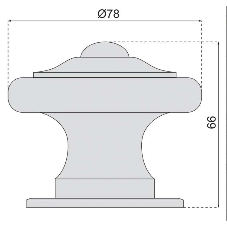 Bouton de porte fixe en fer traditionnel